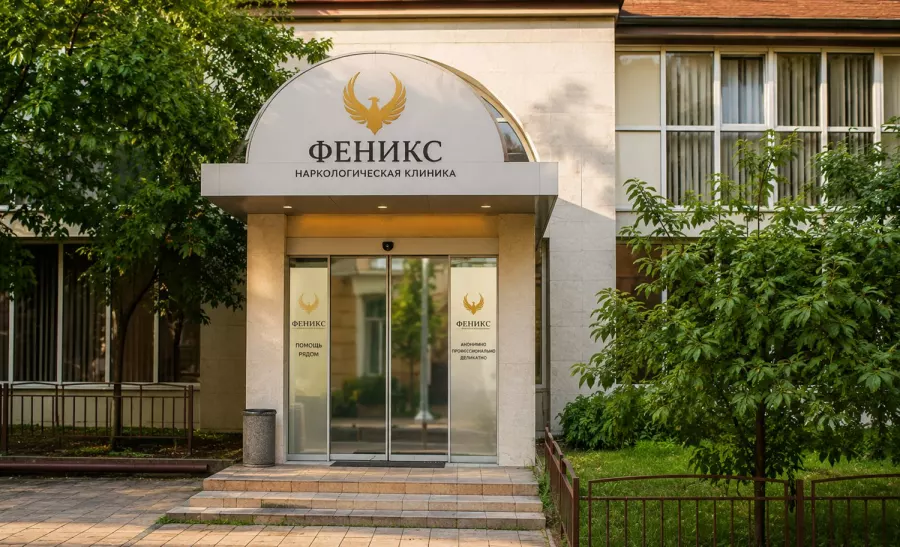 Вход в наркологическую клинику «Феникс» в Арзамасе